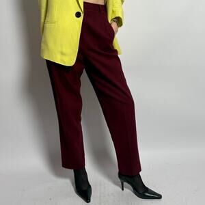 Talbots Burgundy Wool Trousers - Size 4